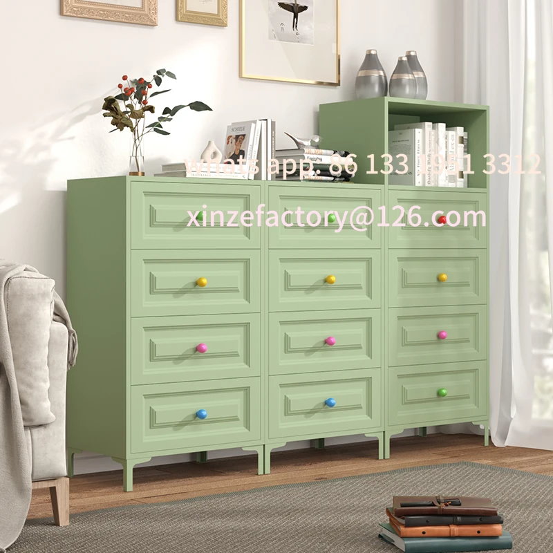 

Customizable Wrought iron chest, bedroom locker, living room, household side cabinet, modern simple steel side cabinet, storage