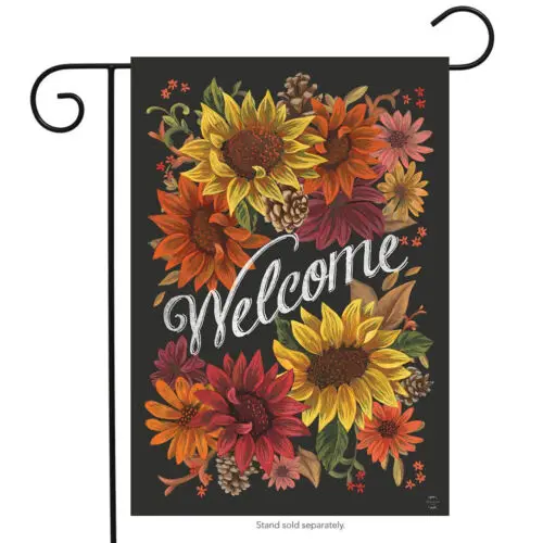 Briarwood Lane Garden Flag Welcome Sunflowers Pine Cones Sleeved  