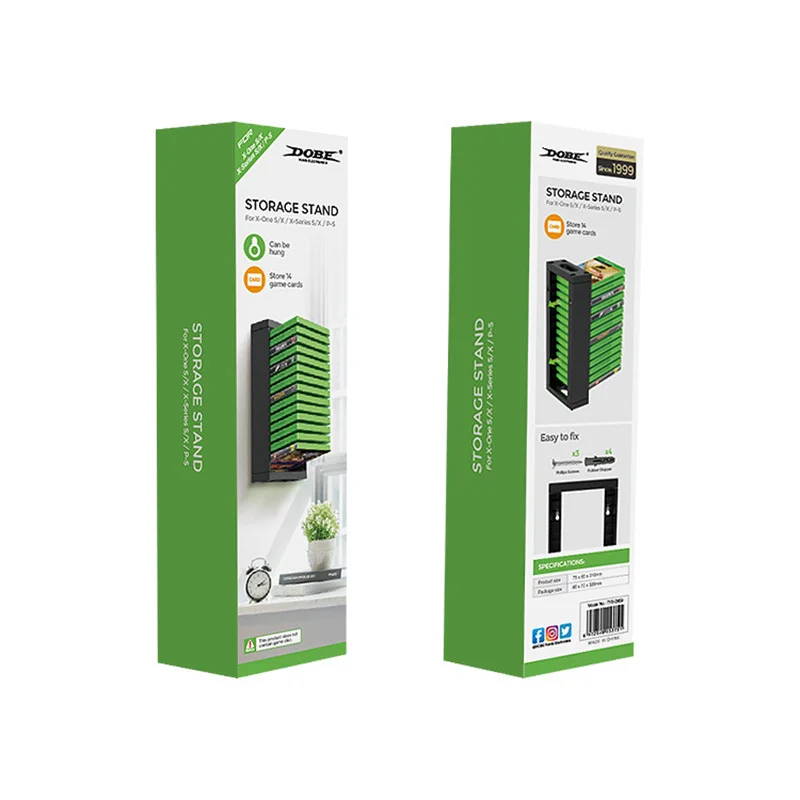 Hangable Game Storage Tower Store 14 Game cards Game Storage Tower для X-One Series/X-box Series X/S/P-S-Black