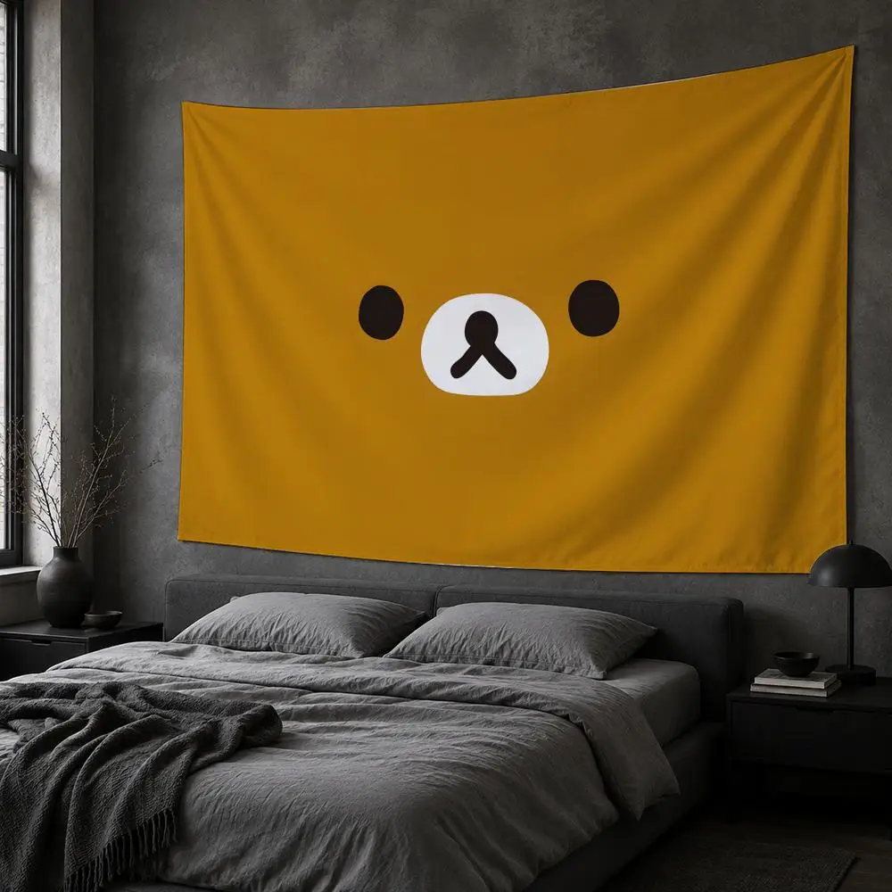 R-Rilakkuma Tapestry Bedroom Living Room Bar Party House Home Dorm Interior Wall Decor Background Banner