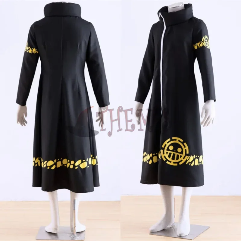 Athemis ONE PIECE Trafalgar Law (Trafalgar D Water Law) cappotto lungo giacca Costume Cosplay per bambini adulto Plus Size