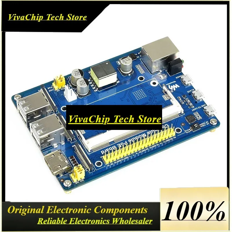 VoFSRaspberry Pi Compute Module 3 IO Board With PoE Ethernet 4x USB GPIO Expansion Board For Raspberry Pi CM3 / CM3L / CM3+ /