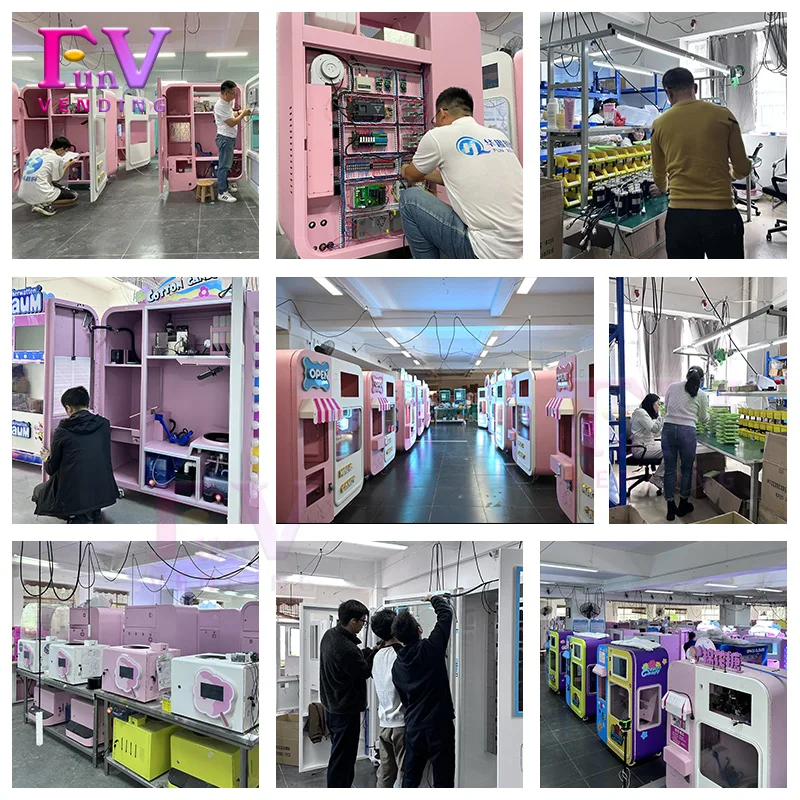 Self-serving Full Automatic Sugar Cotton Candy Machine with Payment System Touch Screen Candy Floss Machine