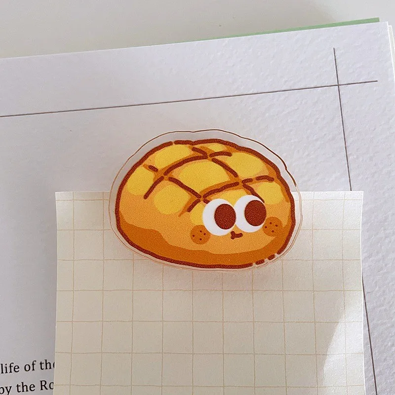 Clip per sigillare il pane in acrilico da 5 pezzi, clip per file di note con decorazione per toast