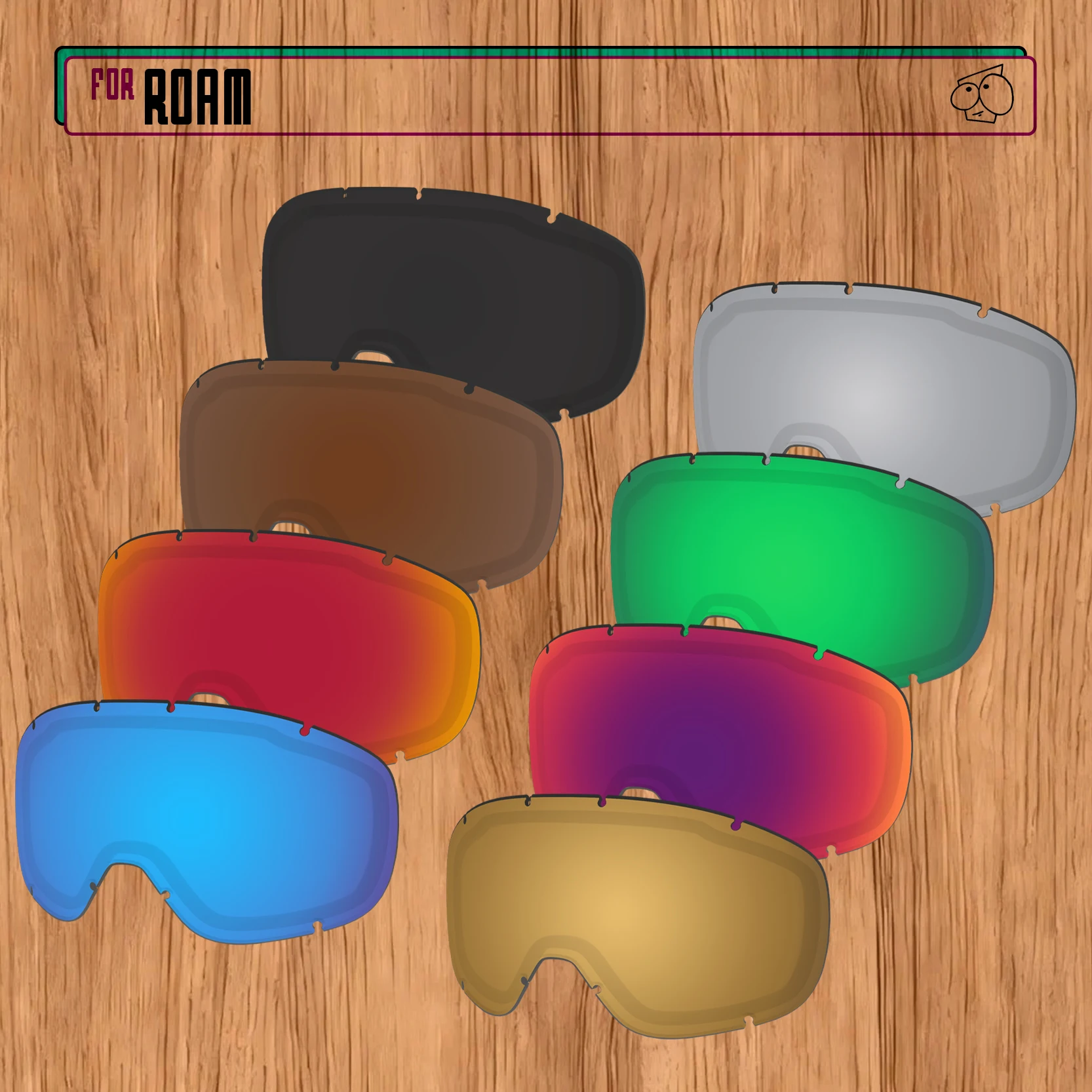 SunglassDoctor Non-Polarized Polycarbonate Anti-fog Lens UV Protection for GIRO ROAM Snow Goggles - Multiple Options