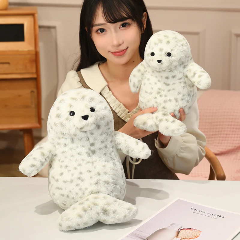 Imitation Seal Cartoon Plush Toys Soft Cute Lifelike Sea Animals Stuffed Dolls Girls Boys Sleeping Companion Seal Plush Toys