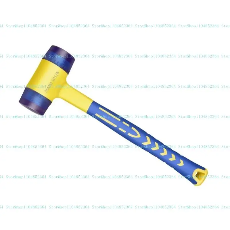 

652F Rubber Hammer Double Face Glazing Window Nylon Hammer Integrated with Round Head Nonslip Handle Hand Tool Accessories