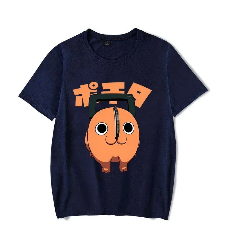 2026 Fun Pochita Printed T-shirt Men Women's Loose Short Sleeve Round Neck Top Women's Casual Shirt T-shirt Anime T-shirt