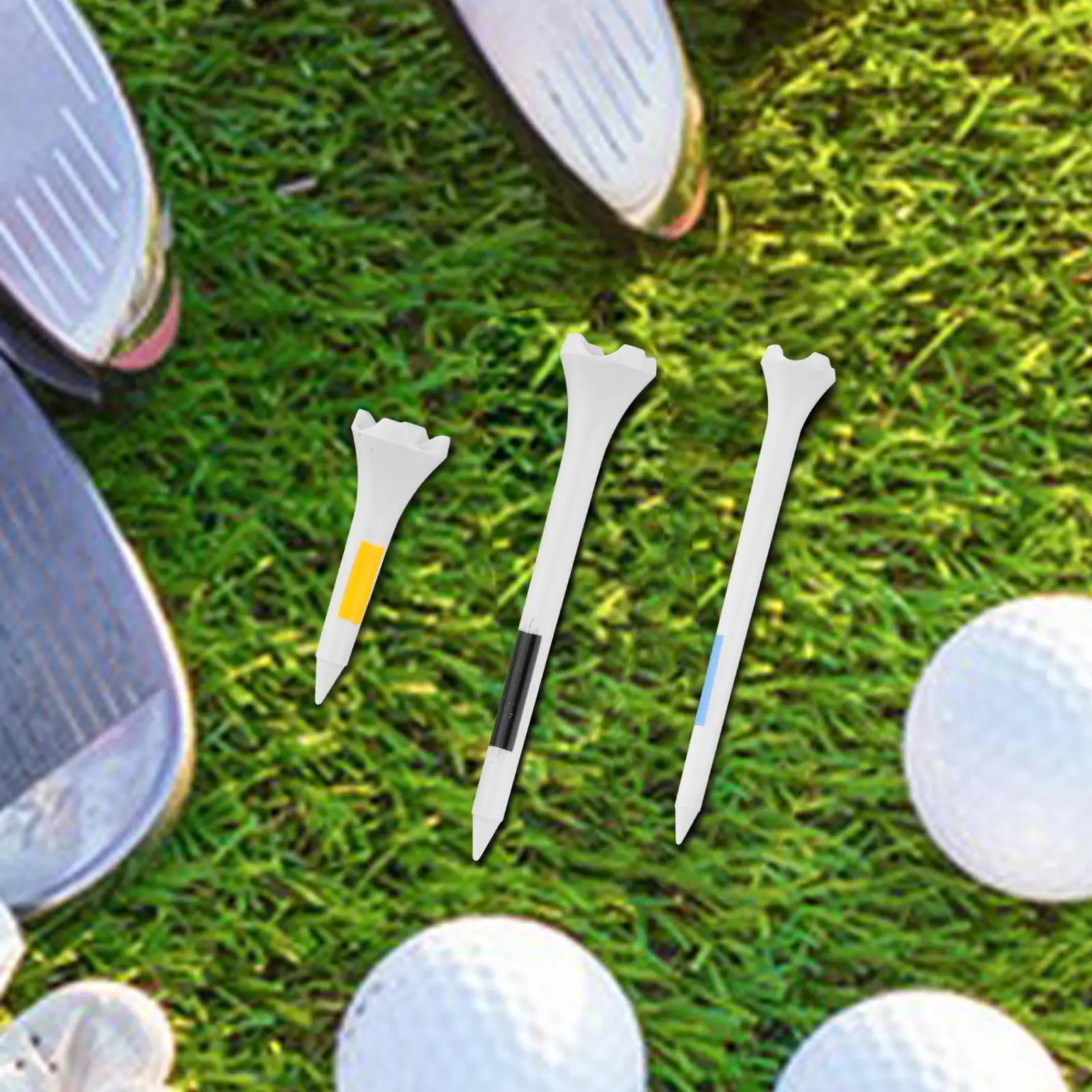 Kaus Golf plastik 30x, Aksesori Golf dapat digunakan kembali, alat latihan fleksibel bola Golf