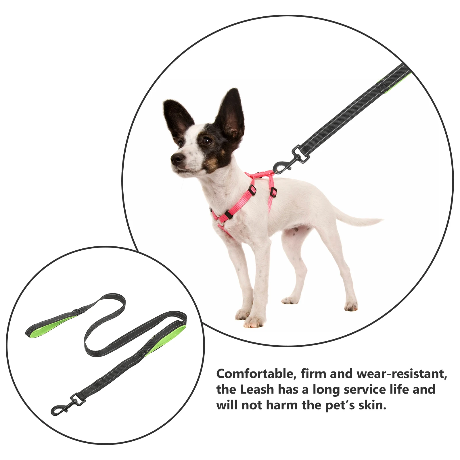 

Reflective Dog Leash Durable Thickened Pet Rope For Walking Training Outdoor Use Sturdy Reusable Traction Rope Ergonomic Design
