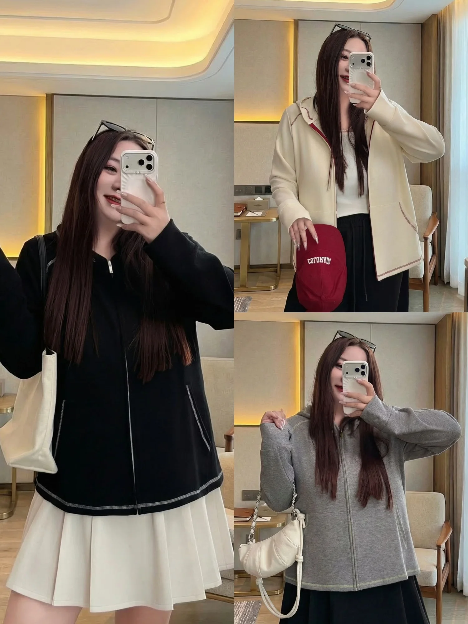 

Casual Oversized Long Sleeve Thick Sister Large Size Women's Spring New Commute Simple Loose Slimming Outerwear Jacket Coat