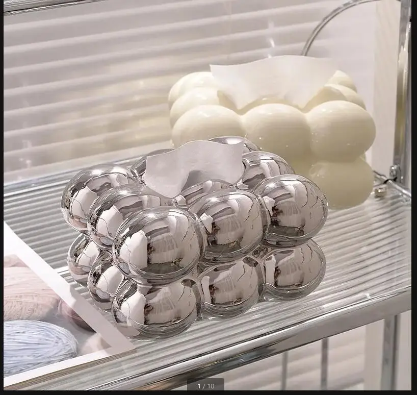 귀여운 솜사탕 추출 종이 상자 세라믹 티슈 장식 거실 테이블 수납 홈 아트