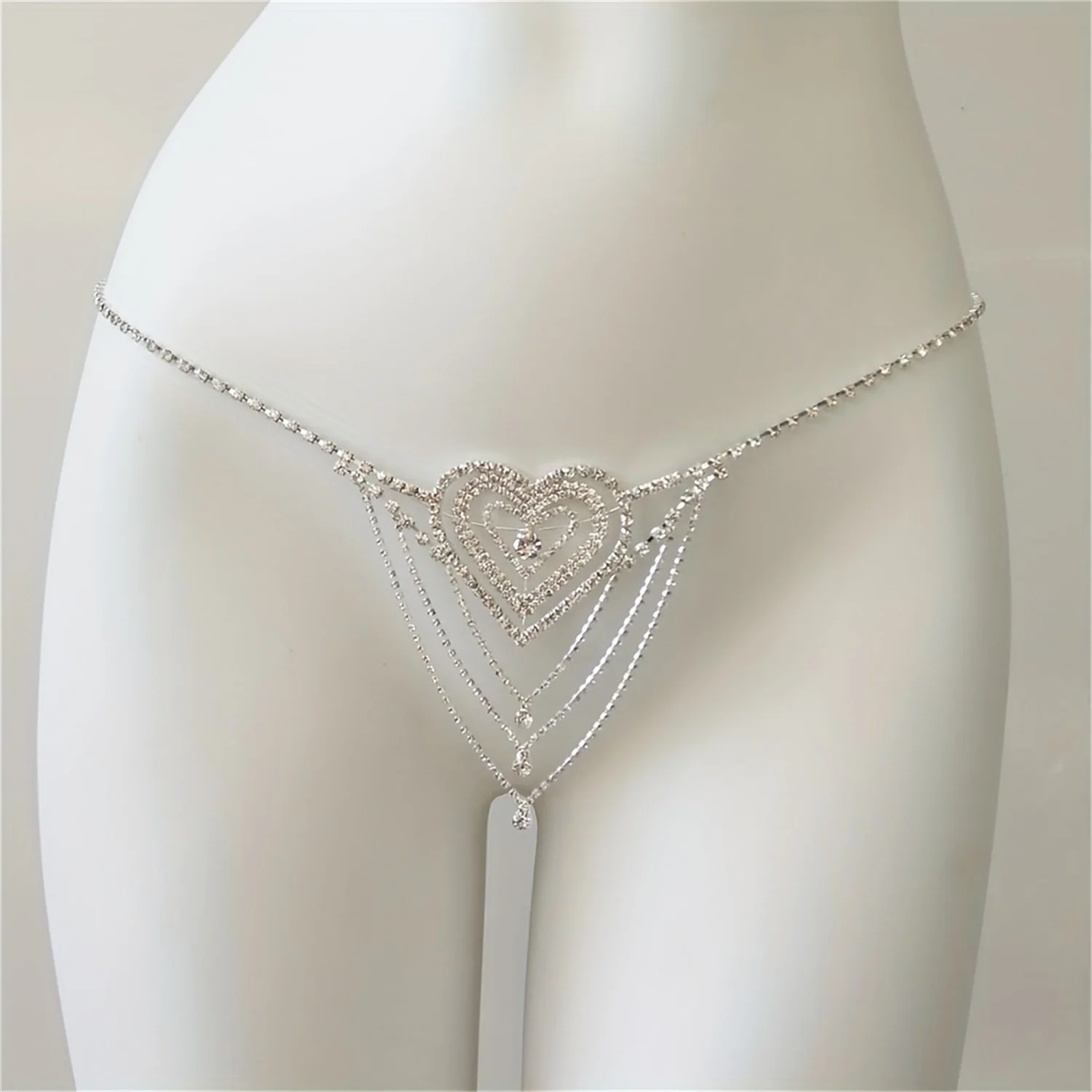 سلسلة خصر ذات طبقات على شكل قلب للشاطئ الصيفي، تصميم مجوهرات البطن، زينة الورك للحفلات، سلسلة الجسم اليومية