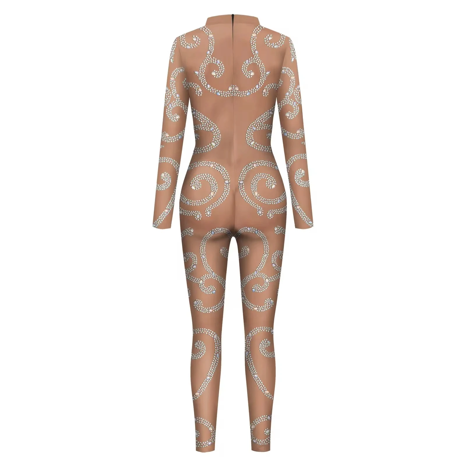 Sequin Pattern Cosplay Costume Sexy Zentai Suit Party Clothes School Performance Outfit Burning Man Festival Catsuit 2024