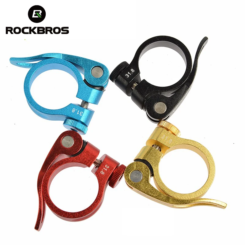 ROCKBROS Aluminum Ultralight Mountain Bicycle Seatposts Clamp Quick Release MTB Bike Seat Post Clamp 31.8mm 34.9mm Bicycle Parts