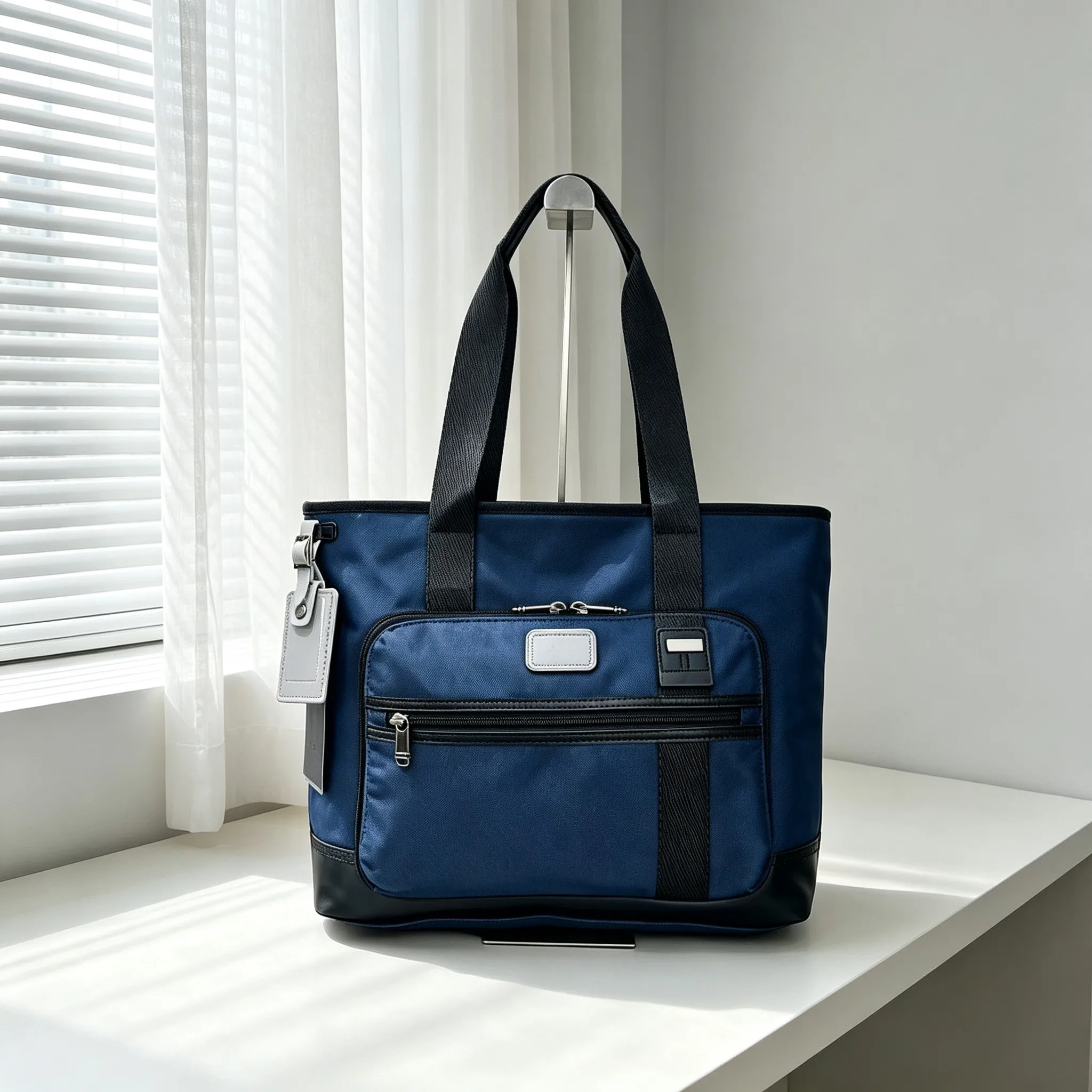 Men Multi‑Function Business Tote Bag, Casual Fashion Laptop Hand‑Carry Single‑Shoulder Bag