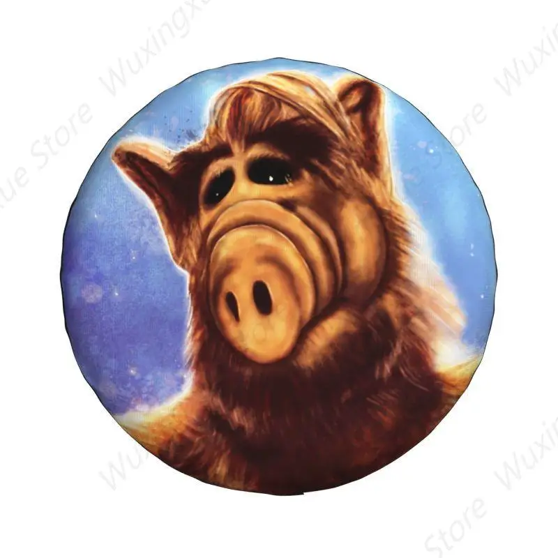 Funny Sci Fi Tv Show Alf Spare Tire Cover for Suzuki Mitsubish Alien Life Form SUV RV 4WD Car Wheel Protectors Accessories