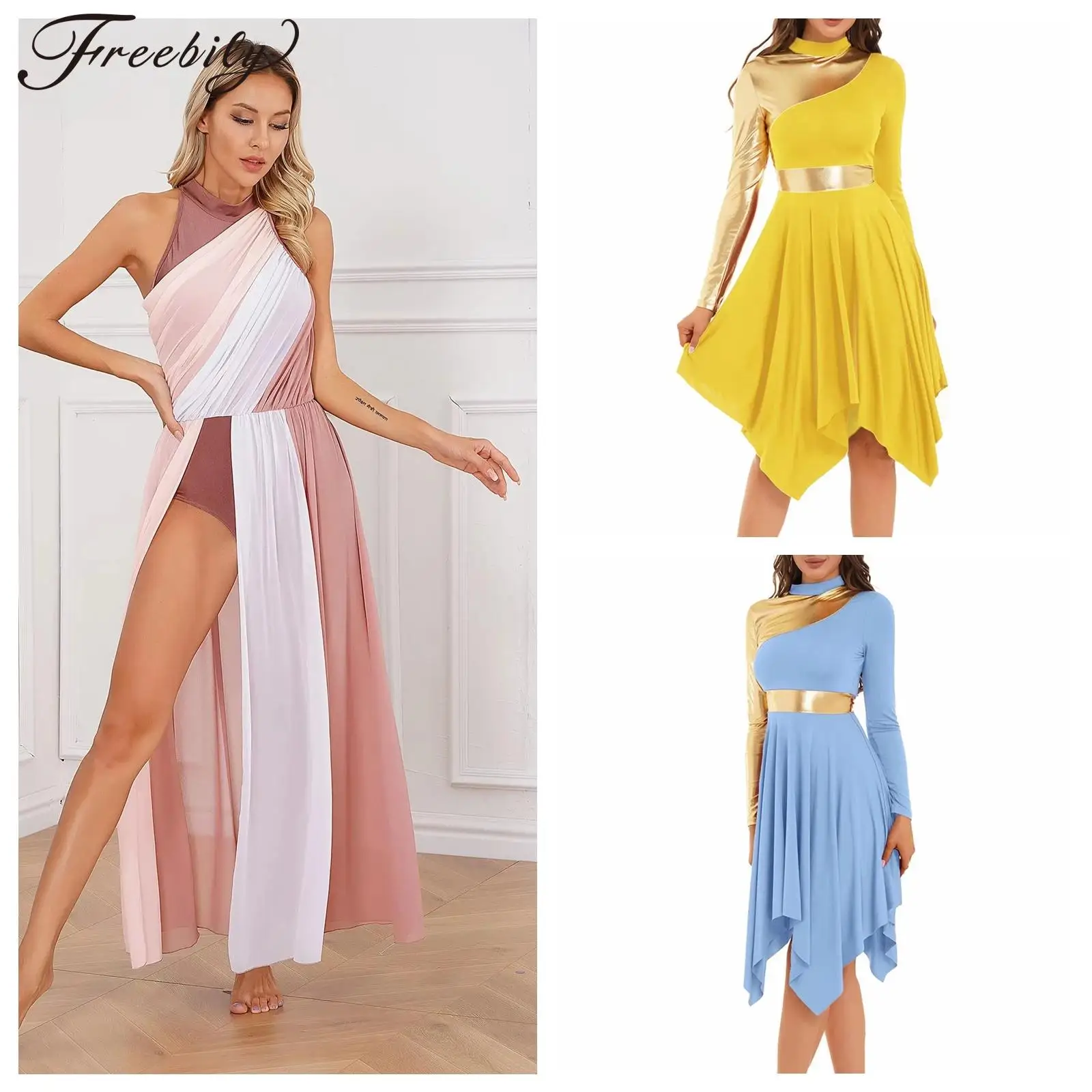 Adultos litúrgico louvor dança vestido feminino desempenho lírico traje moderno vestido contemporâneo celebração do espírito dancewear