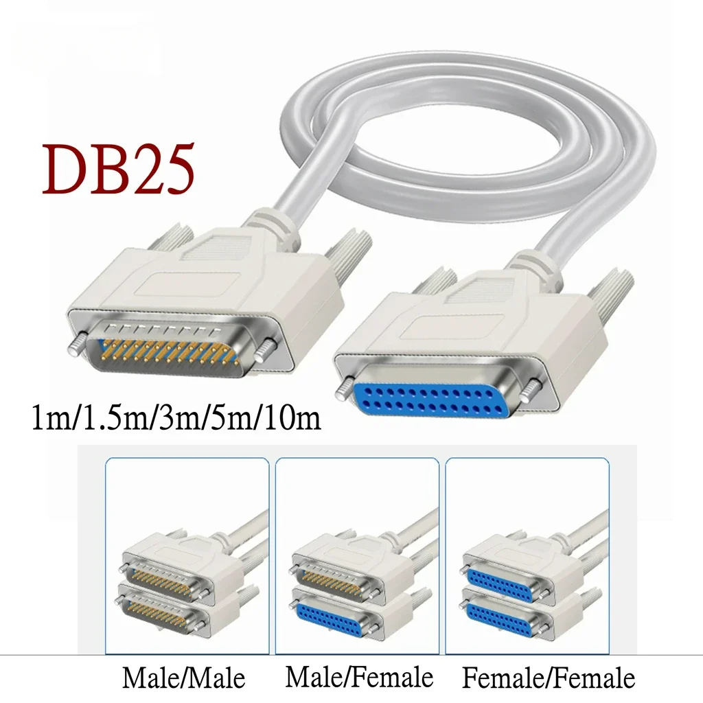 Computer Cable Printer Extending Cable 25Pin DB25 Parallel Male To Male Female LPT Printer DB25 M-M Cable 1.5M 3M 5M 10M