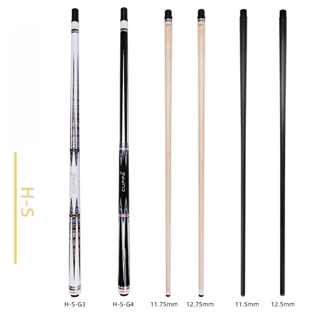 CUPPA 58-Inch Classic Double Shaft Billiard Pool Cue Stick  11.5+11.75 Or 12.5+12.75mm  For Enhanced Game Performance