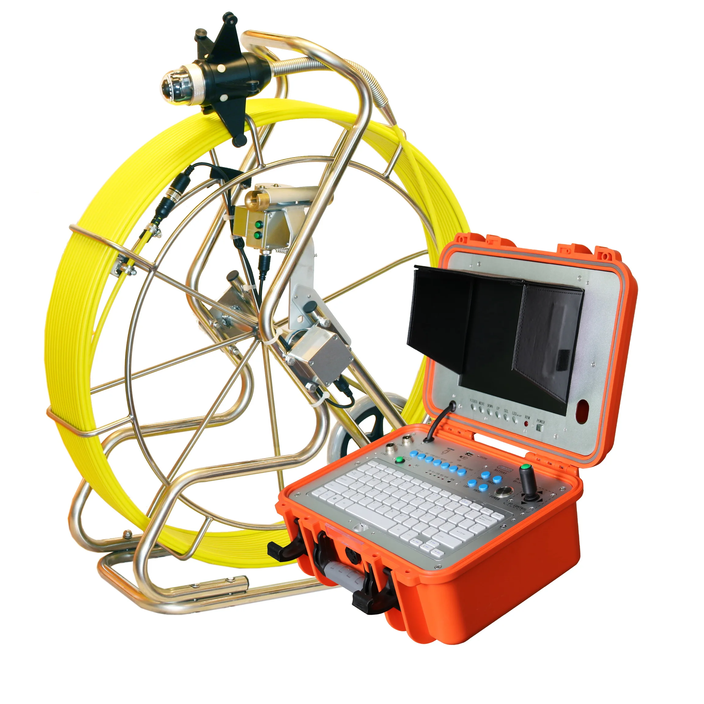 FORBEST FB360 New 360 degree rotation pan tilt pipe inspection camera with 10inch HD monitor