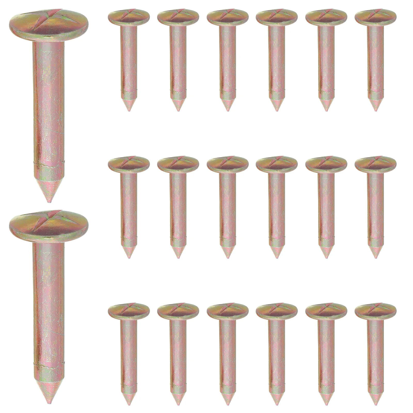 20Pcs Boundary Marker Nails Heavy Duty Survey Reference Nails for Civil Engineering Land Measurement Property Line Marking