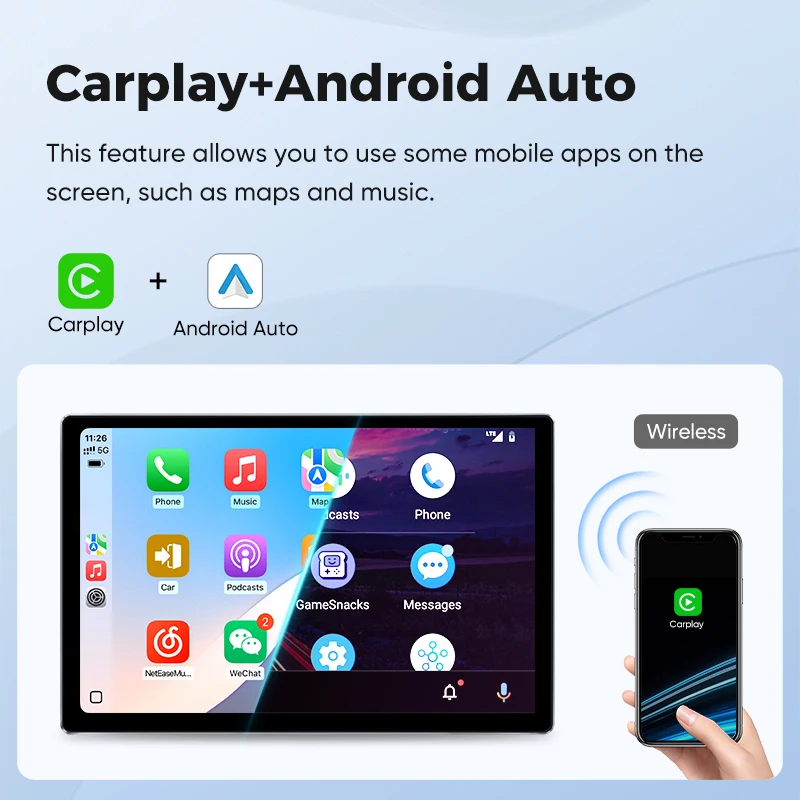 Ainavi 13.1 Inch Android Radio For Jeep Chrysler Dodge Compass Caravan Ram 1500 Car Multimedia Player Auto Wireless Carplay Navi