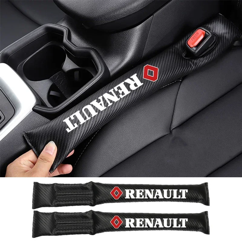 1/2Pcs Carbon Fiber Car Interior Seat Gap Plug Filler Pad For Renault Megane 2 3 4 Twingo Clio Talisman Captur Trafic Scenic 2