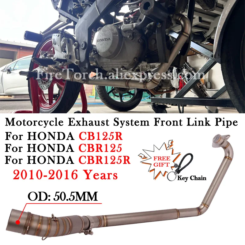 

Slip-On Motorcycle Exhaust Modify Muffler Escape Front Middle Link Pipe For HONDA CBR125 CBR125R CB125R CBR 125 125R 2010 - 2016