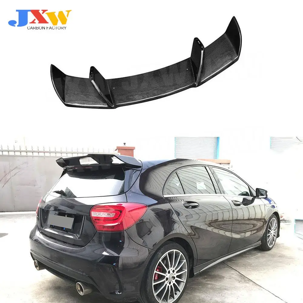 Car Body Kit Carbon Fiber Rear Roof Spoiler Ducktail Wings for Benz W176 A Class A200 A260 A45 AMG 14-18 Car Styling FRP Black