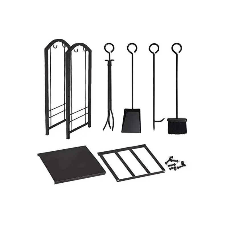 Hot Selling Useful Black Backyard Indoor And Outdoor Firewood Log Rack Holder