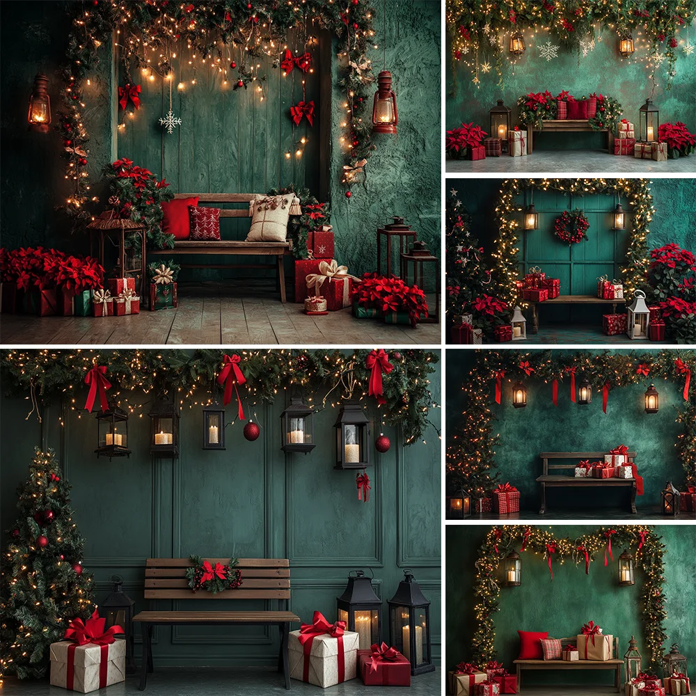 

Christmas Photography Background Home Fireplace Xmas Tree Gifts Decoration Children Adult Family Holiday Party Backdrop