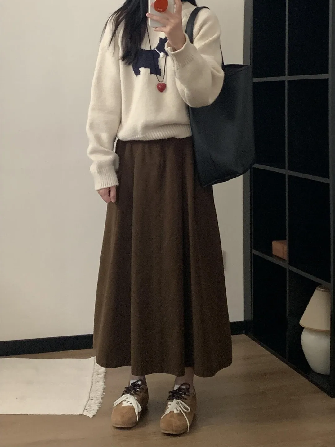 

Модная женская юбка А-силуэта в корейском и японском стиле, с высокой талией, повседневная, в пол, больших размеров, стройнящая