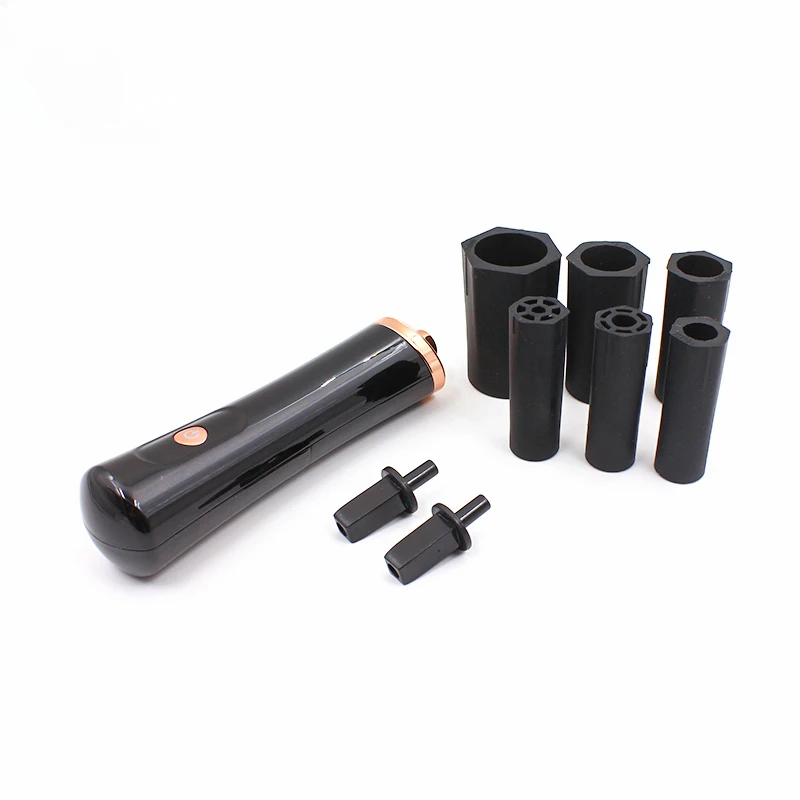 Cola elétrica para cílios, pigmento de tinta de tatuagem, agitador líquido para máquina de esmalte com 2 peças de conector, 6 peças de cobertura de cola