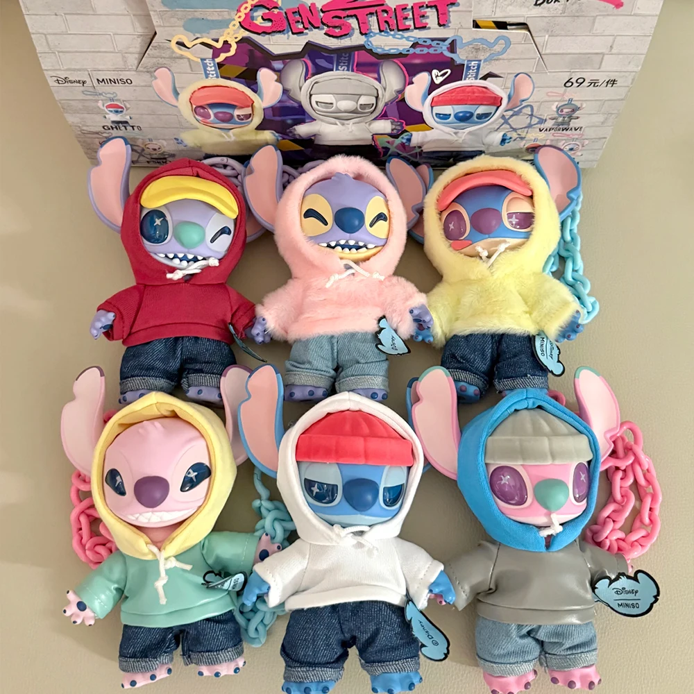 

Genuine Cute Stitch Gen Z Street Series Blind Box Cartoon Figure VINYL Plush Dolls Pendant Accessory Key Chain Toy Surprise Box