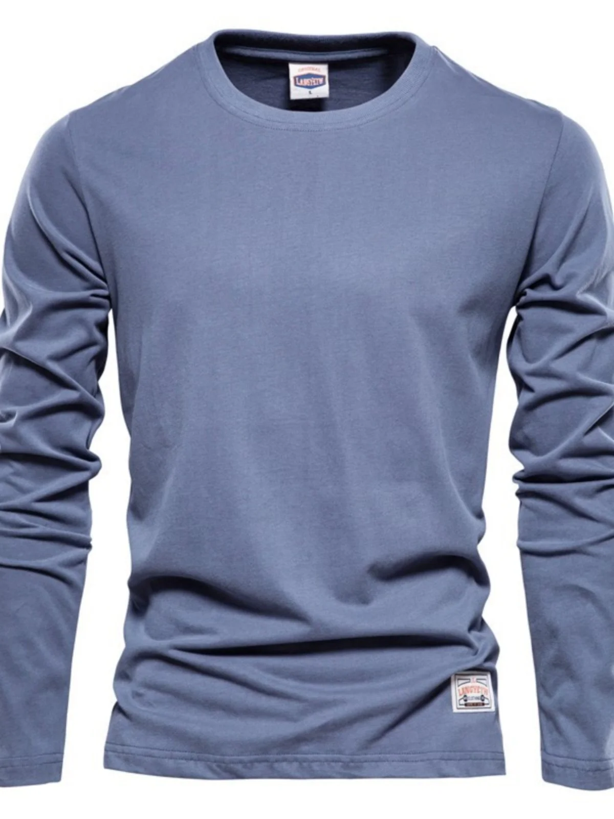 

Pure Cotton Long Sve round Ne Basic irt Casual Sportswear Trendy Sweater for Youth Autumn Wear Comfortable Knitted Top