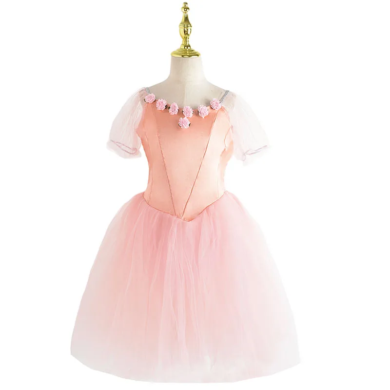 

New Girls Ballet Skirt Childrens Professional Ballet Costume Performance TUTU Skirt Fairy Puff Skirt Long Gauze S