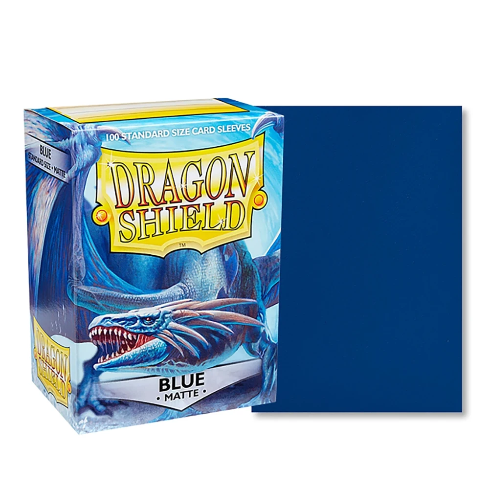 Dragon Shield Protector de Jogos de Tabuleiro, Terno Azul Matting Card Covers, MTG YGO Star Wars, Novo, 66x91mm, 100pcs