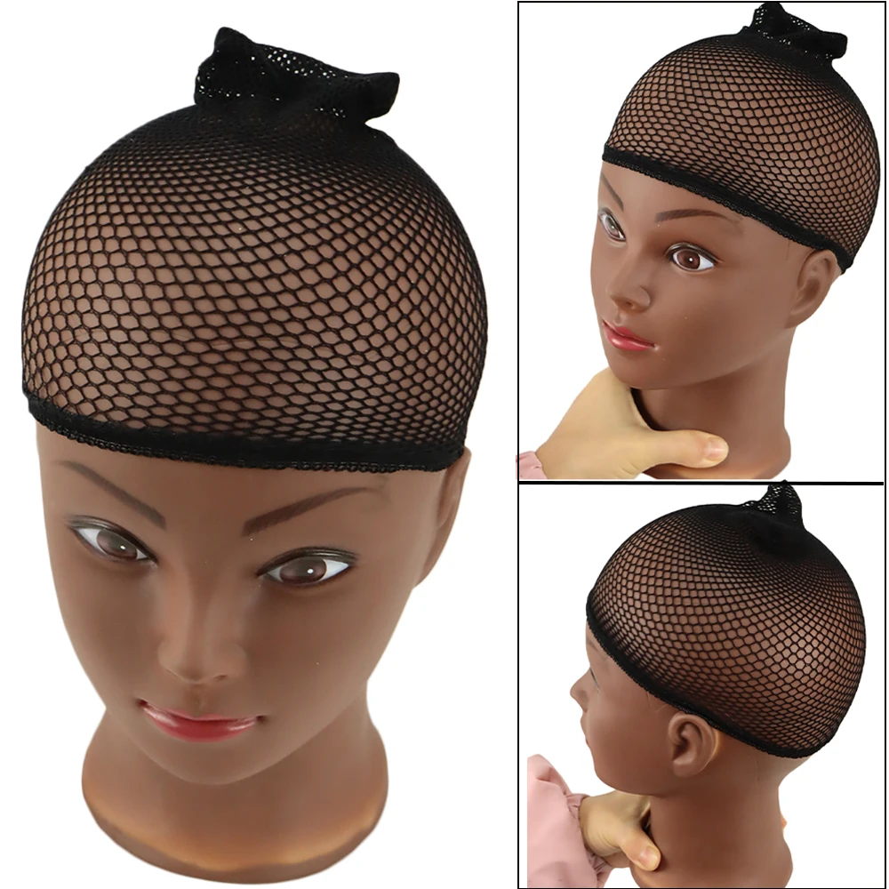 2/3/6Pcs Black Mesh Wig Cap Net Quality Hairnets With Elastic Mesh Weaving Wig Hair Net Making Caps For Women Halloween, Cosplay