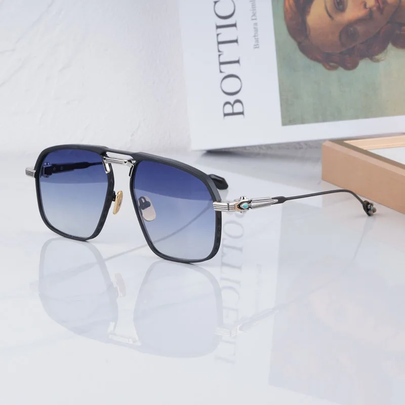 

igh Quality Fashion Luxury Design for Men Women UV400 Optical Prescription Glasses with Case Alloy Designer Sunglasses Square H