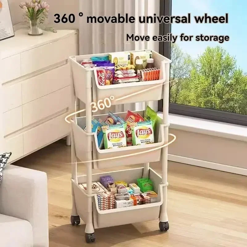 storage-rack-movable-small-cart-children's-toy-storage-rack-multi-layer-household-wheeled-floor-standing-simple-bookshelf