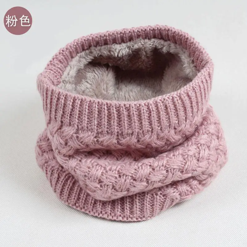الشتاء وشاح للرجال الصوف الدائري باندانا محبوك الدافئة الصلبة وشاح المرأة الرقبة أدفأ سميكة الكشمير الساخن منديل قناع للتزلج