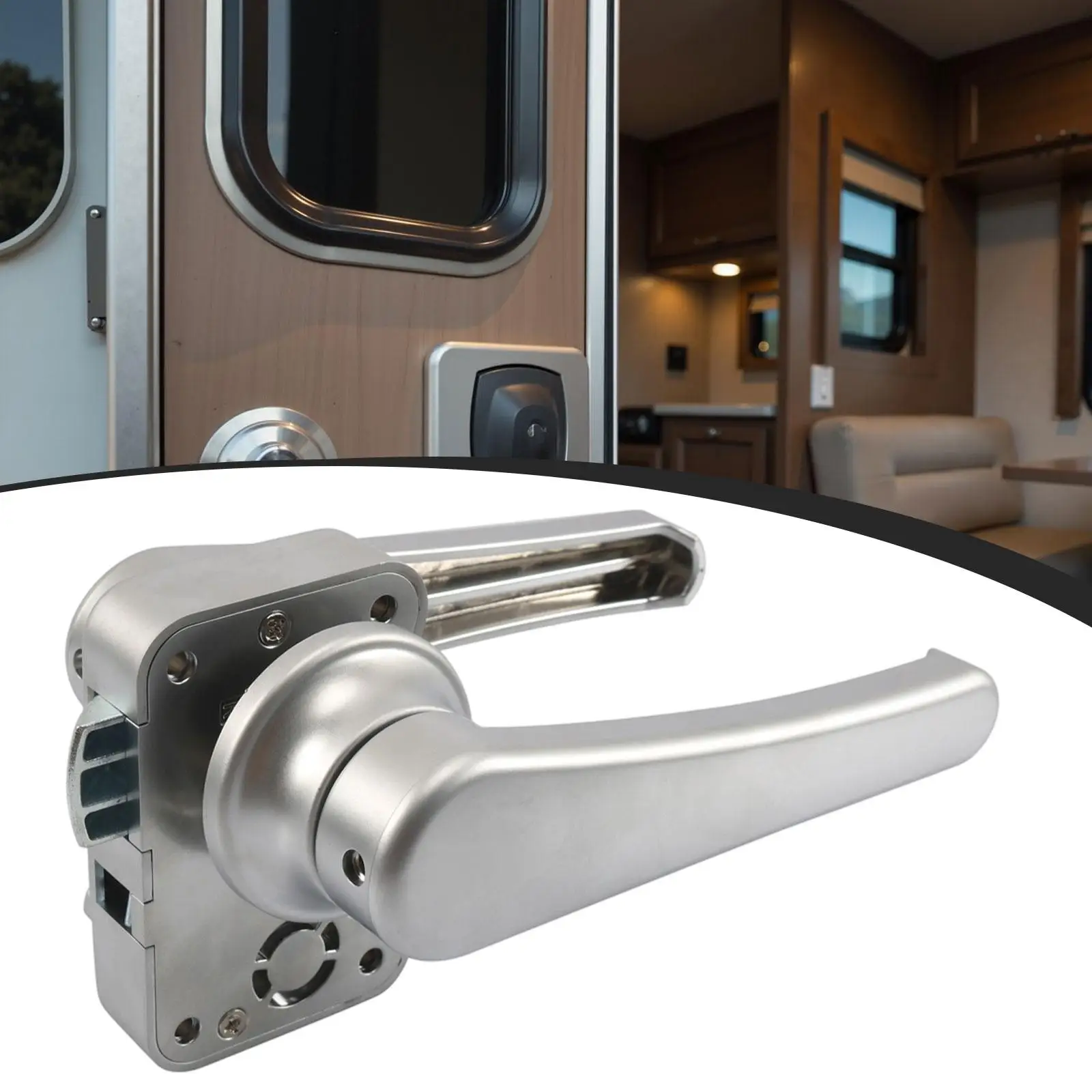 

RV Toilet Door Lock Boat Latch Entry Handle Utility to Use Versatile Bathroom Door Lock for Camper RV Yacht Bathroom Travel