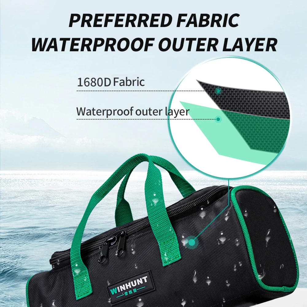 Multi-Function Tool Bag Multi-Pocket Waterproof Anti-Fall Storage Bag 1680D Oxford Cloth Electrical Bag
