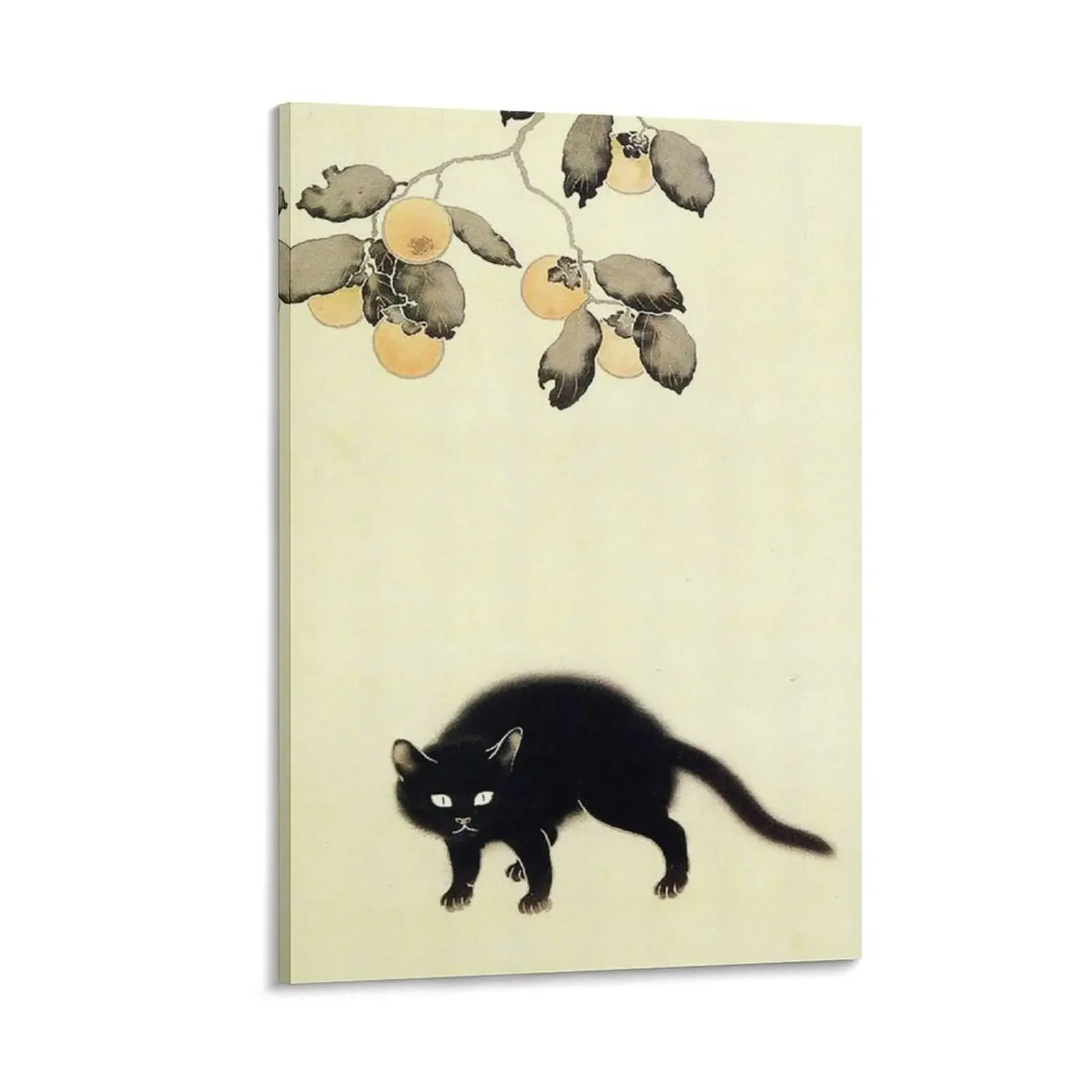 

Hishida Shunsō - Black Cat Canvas Painting Decorative painting for bedroom stickers & posters Wall decoration frame