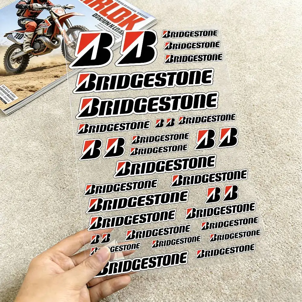 Laser For Bridgestone Waterproof Reflective Motorbike Stickers Easy Peel Removable Decals For Motorcycle Car