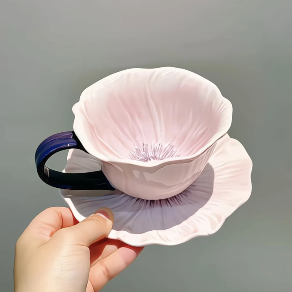 Hand-Painted Floral Ceramic Coffee Cup Set for Ladies Afternoon Tea Cup Underglaze Color Cup And Plate Personal Dedicated