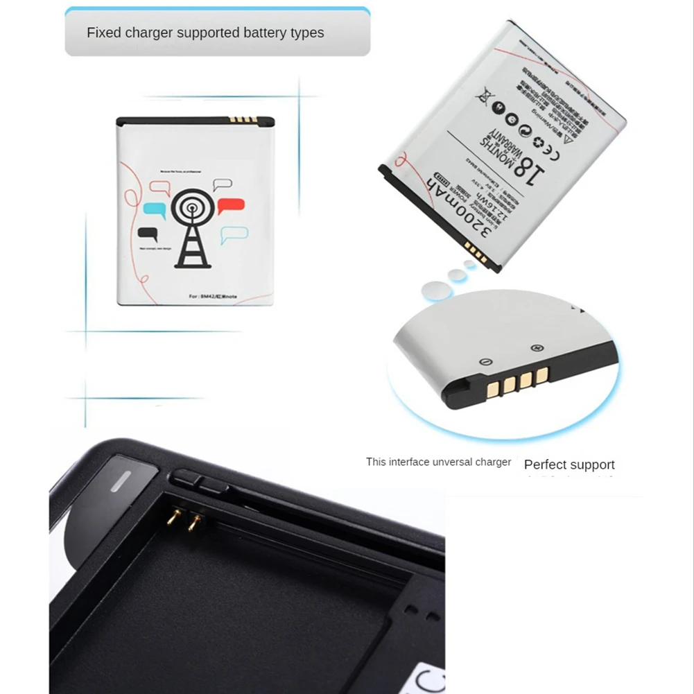 Universal Battery Charger with USB Output Port for 4.35V High-Voltage Battery for Cell Phone Battery Charging US Plug