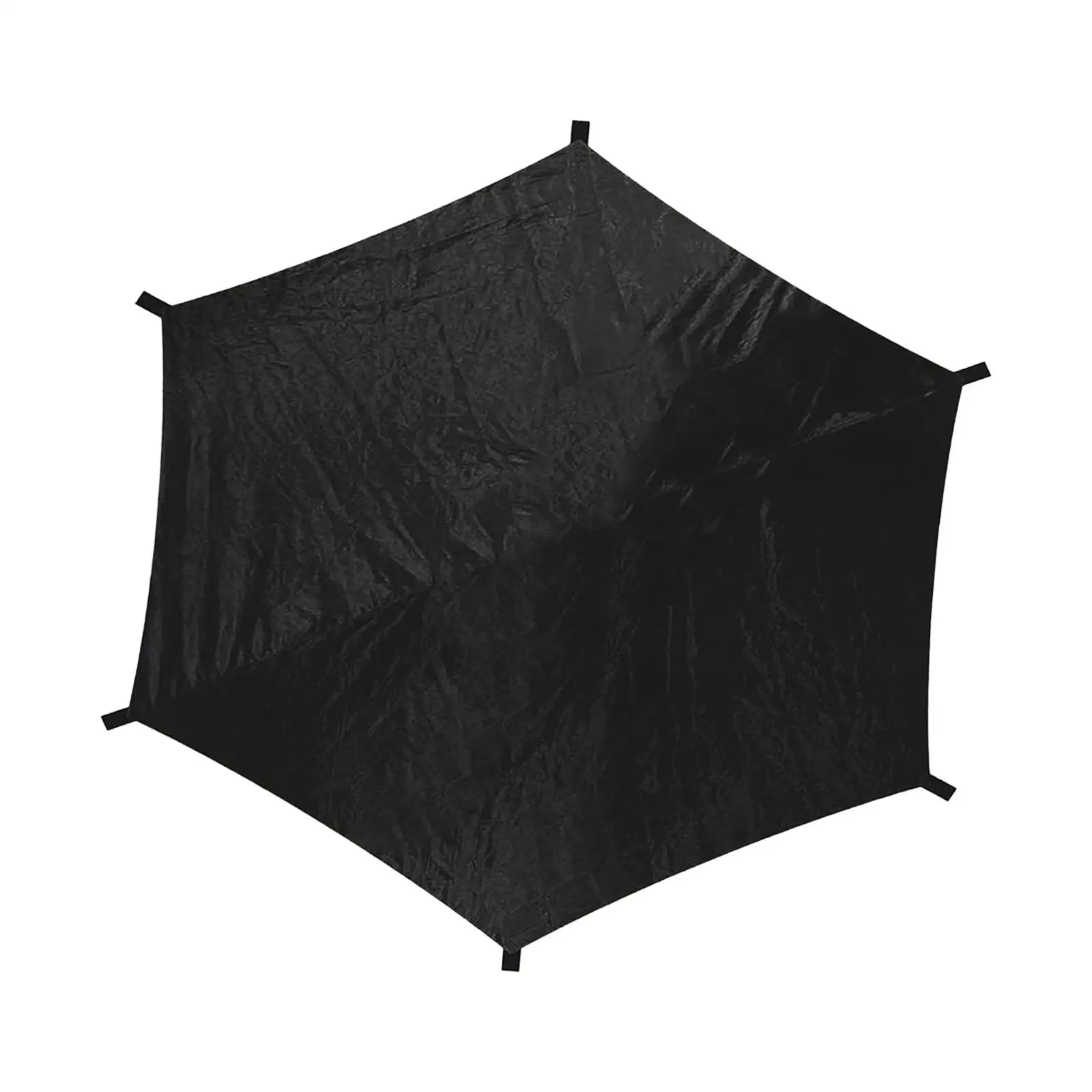 Trampoline Shade Cover Outdoor Black PE Canopy Waterproof Sun Awning for Kids 6 Pole Trampolines Backyard