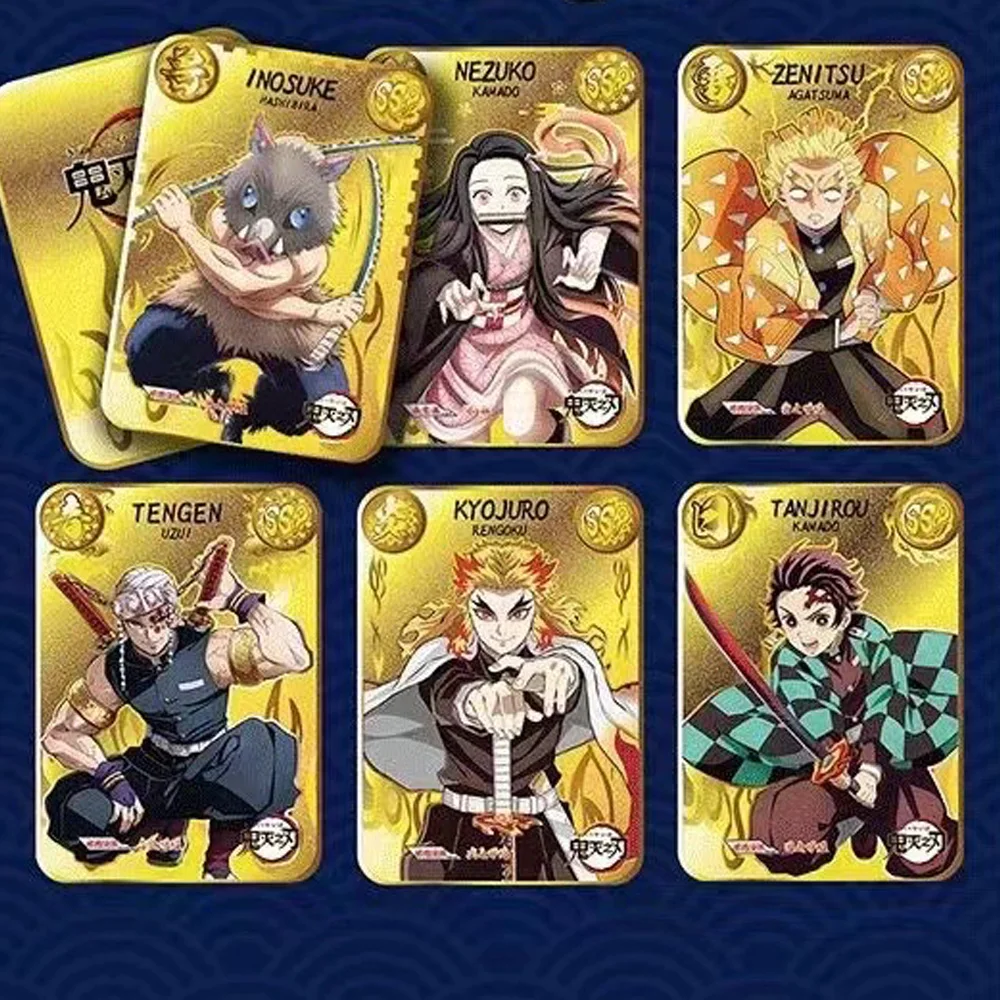 New Demon Slayer Cards Collections Booster Box Japanese Anime Game Child Kimetsu No Yaiba Collectibles Birthday Hobby Gifts